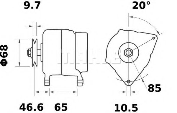 Генератор Mahle Kolben MG 338