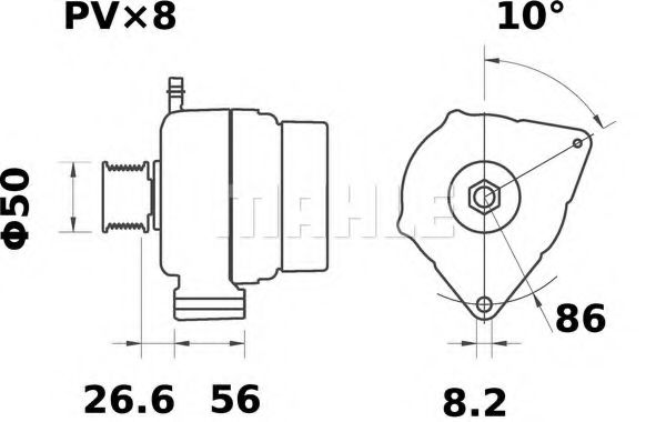 Генератор Mahle Kolben MG 339 Генератор Mahle Kolben MG 339