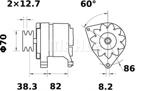 Генератор Mahle Kolben MG 307 Генератор Mahle Kolben MG 307