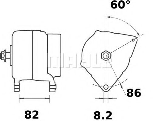 Генератор Mahle Kolben MG 308 Генератор Mahle Kolben MG 308