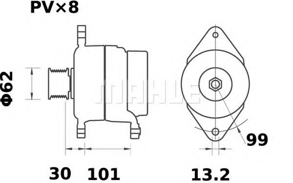 Генератор Mahle Kolben MG 267 Генератор Mahle Kolben MG 267