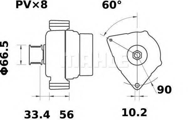 Генератор Mahle Kolben MG 257 Генератор Mahle Kolben MG 257