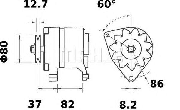 Генератор Mahle Kolben MG 176 Генератор Mahle Kolben MG 176
