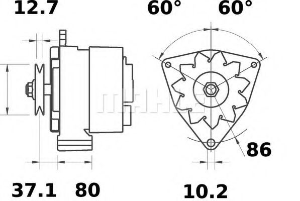 Генератор Mahle Kolben MG 158 Генератор Mahle Kolben MG 158