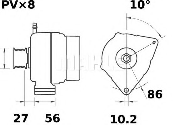 Генератор Mahle Kolben MG 108 Генератор Mahle Kolben MG 108