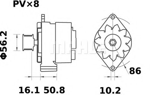 Генератор Mahle Kolben MG 703