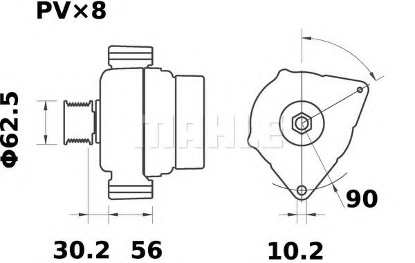 Генератор Mahle Kolben MG 735