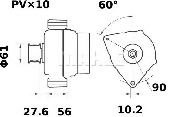 Генератор Mahle Kolben MG 738