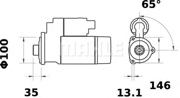 Стартер Mahle Kolben MS 628