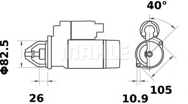 Стартер Mahle Kolben MS 641