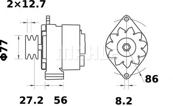 Генератор Mahle Kolben MG 758