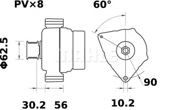 Генератор Mahle Kolben MG 759