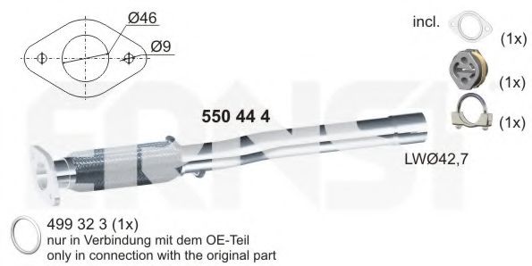 Гофра выхлопной системы ERNST 550444