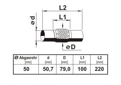Гофра выхлопной системы ERNST 460088 Гофра выхлопной системы ERNST 460088