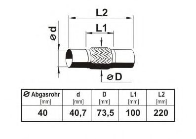 Гофра выхлопной системы ERNST 460149 Гофра выхлопной системы ERNST 460149