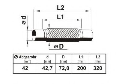 Гофра выхлопной системы ERNST 460170 Гофра выхлопной системы ERNST 460170