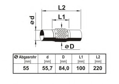 Гофра выхлопной системы ERNST 460224 Гофра выхлопной системы ERNST 460224
