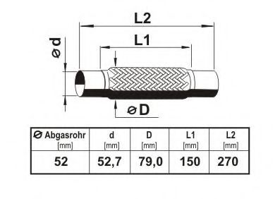 Гофра выхлопной системы ERNST 460644 Гофра выхлопной системы ERNST 460644