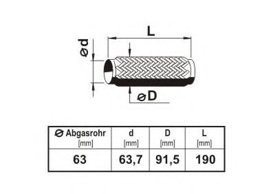 Гофра выхлопной системы ERNST 460286 Гофра выхлопной системы ERNST 460286