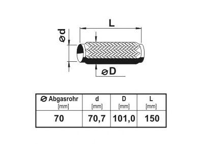Гофра выхлопной системы ERNST 460453 Гофра выхлопной системы ERNST 460453
