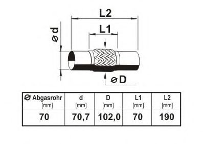 Гофра выхлопной системы ERNST 460521 Гофра выхлопной системы ERNST 460521