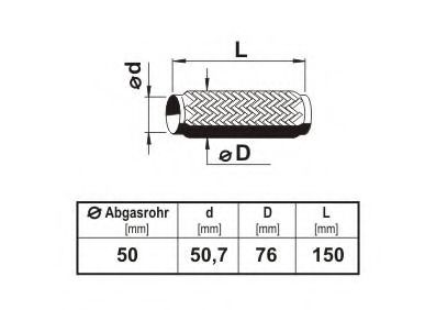 Гофра выхлопной системы ERNST 460767 Гофра выхлопной системы ERNST 460767
