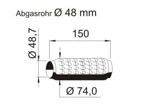 Гофра выхлопной системы ERNST 464000 Гофра выхлопной системы ERNST 464000