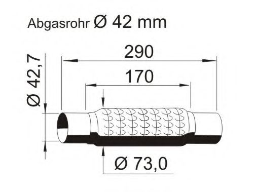 Гофра выхлопной системы ERNST 464024 Гофра выхлопной системы ERNST 464024
