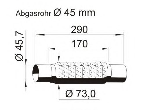 Гофра выхлопной системы ERNST 464031 Гофра выхлопной системы ERNST 464031