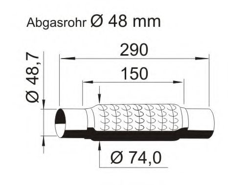 Гофра выхлопной системы ERNST 464048 Гофра выхлопной системы ERNST 464048