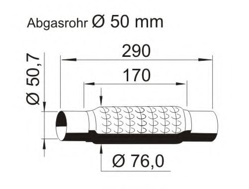 Гофра выхлопной системы ERNST 464055 Гофра выхлопной системы ERNST 464055