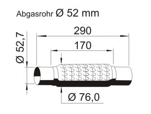 Гофра выхлопной системы ERNST 464062 Гофра выхлопной системы ERNST 464062