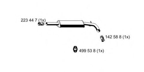 Средний глушитель выхлопных газов ERNST 112222