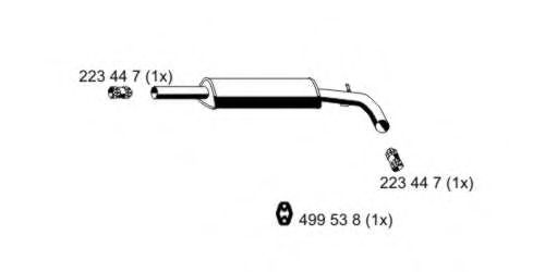 Средний глушитель выхлопных газов ERNST 112246