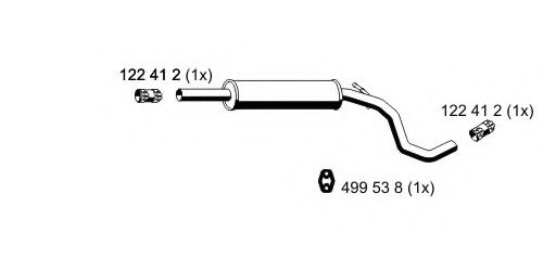 Средний глушитель выхлопных газов ERNST 112260