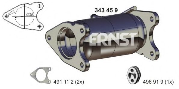 Гофра выхлопной системы ERNST 343459