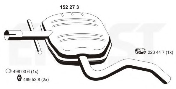 Средний глушитель выхлопных газов ERNST 152273