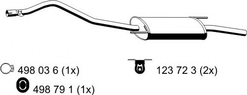Глушитель выхлопных газов конечный ERNST 176170