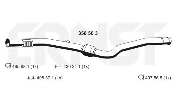 Приемная труба глушителя ERNST 350563