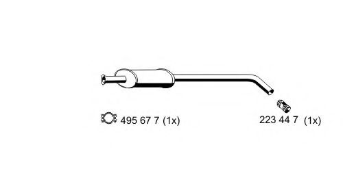 Средний глушитель выхлопных газов ERNST 525060