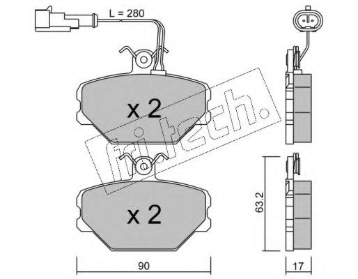 Тормозные колодки fritech 061.2