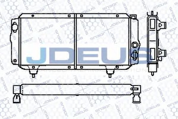 Радиатор охлаждения двигателя jdeus RA0210000
