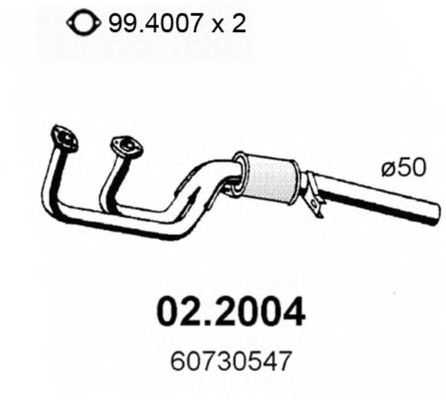 Предглушитель выхлопных газов asso 02.2004