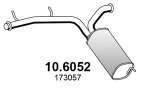 Средний глушитель выхлопных газов CITROEN/PEUGEOT 173057