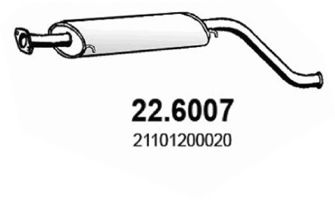 Средний глушитель выхлопных газов asso 22.6007