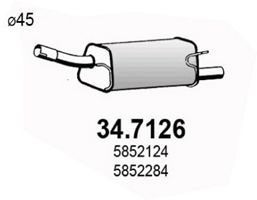 Глушитель выхлопных газов конечный ASSO 34.7126