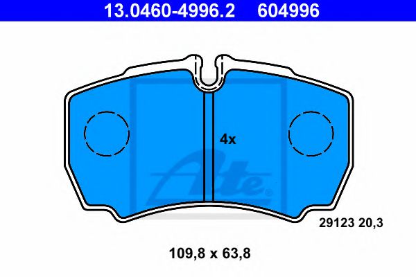 Тормозные колодки ATE 13.0460-4996.2