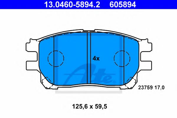 Тормозные колодки ATE 13.0460-5894.2