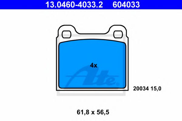 Тормозные колодки ATE 13.0460-4033.2
