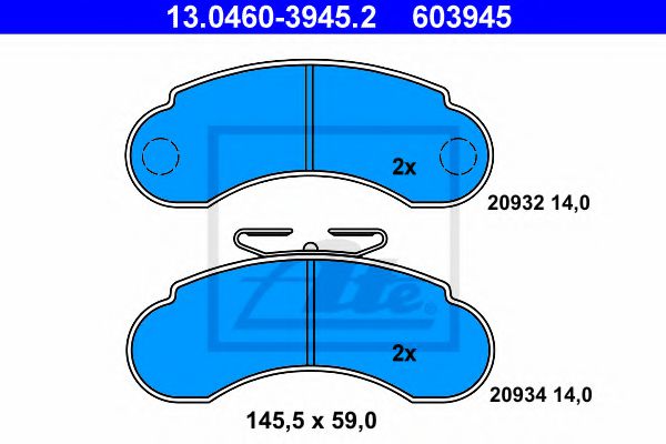 Тормозные колодки ATE 13.0460-3945.2